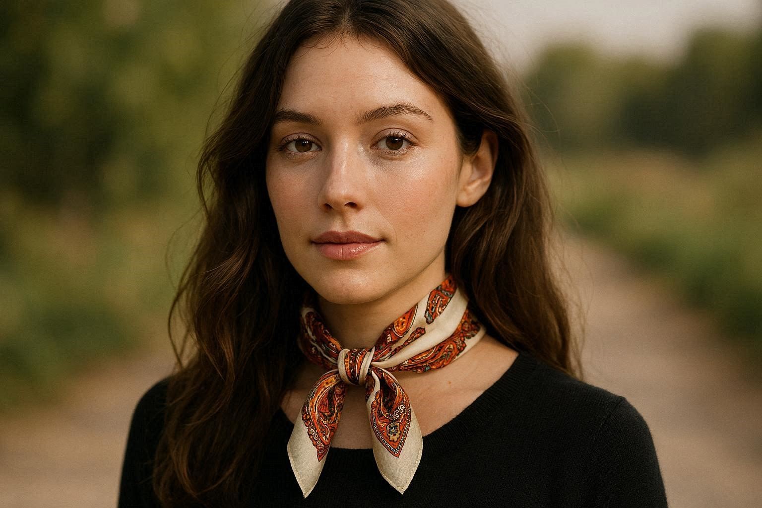 How A Scarf Can Make Your Face Looks Glowing 2 The Surprising Power of a neck Scarf to Enhance Your Natural Beauty How A Scarf Can Make Your Face Looks Glowing - 2