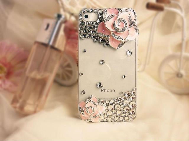 2012-New-Mobile-shell-camellia-diamond-case-for-iphone-4-4s-mobile-phone-hard-cover 50 Fascinating & Luxury Diamond Mobile Covers for Your Mobile
