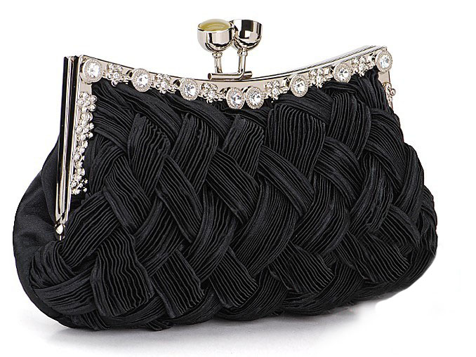 2254BKBraided-Evening-Clutch-Purse-Black 50 Fabulous & Elegant Evening Handbags and Purses