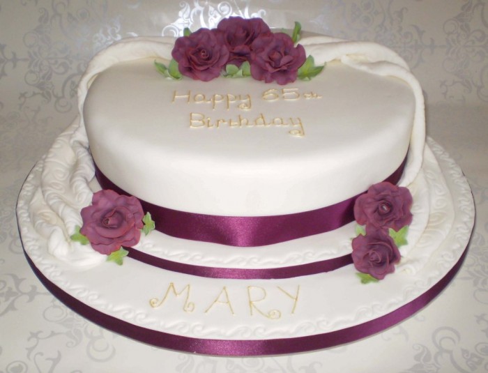 Burgandy-Rose-Birthday-Cake 60 Mouth-Watering & Stunning Happy Birthday Cakes for You