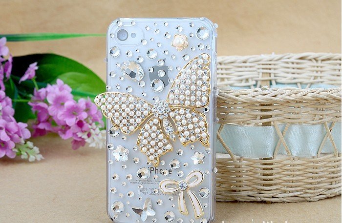 Butterfly-diamond-mobile-phone-luxury-cover-for-iphone4-accessories-for-iphone4g