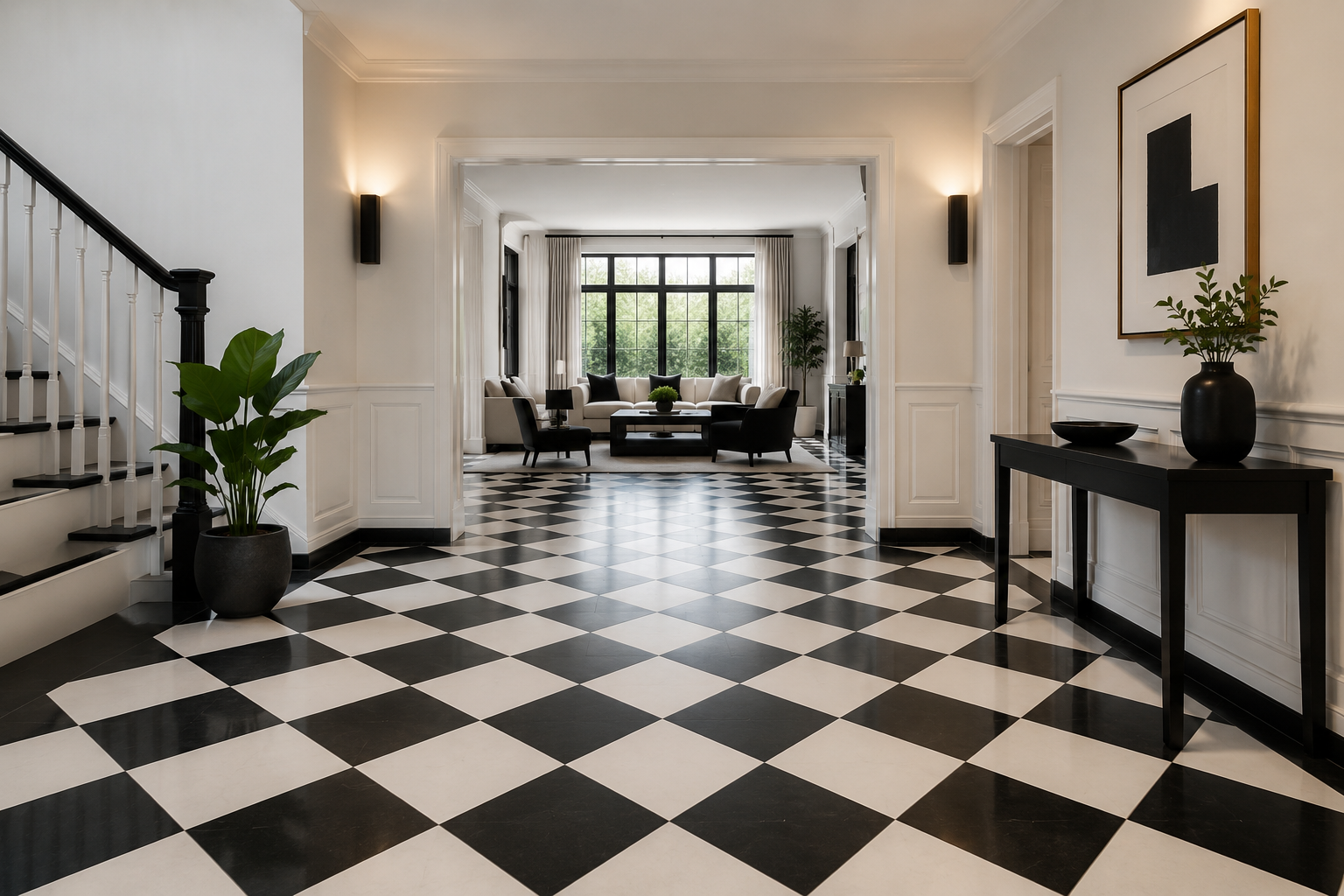 Top 17 Modern And Creative Ideas Of Flooring Designs 18 Checkerboard Flooring for a Classic Modern Style Top 17 Modern And Creative Ideas Of Flooring Designs - 18