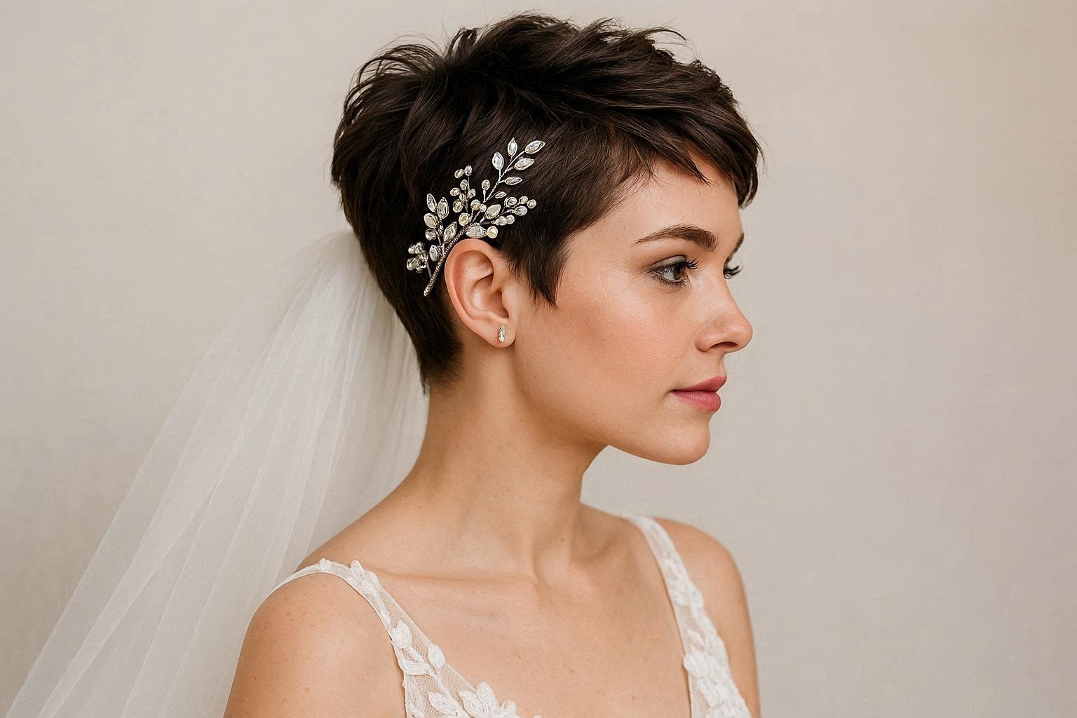 Chic Pixie Bridal Hairstyle 18 Dazzling & Fabulous Bridal Hairstyles for Your Wedding - 15 bridal hairstyle