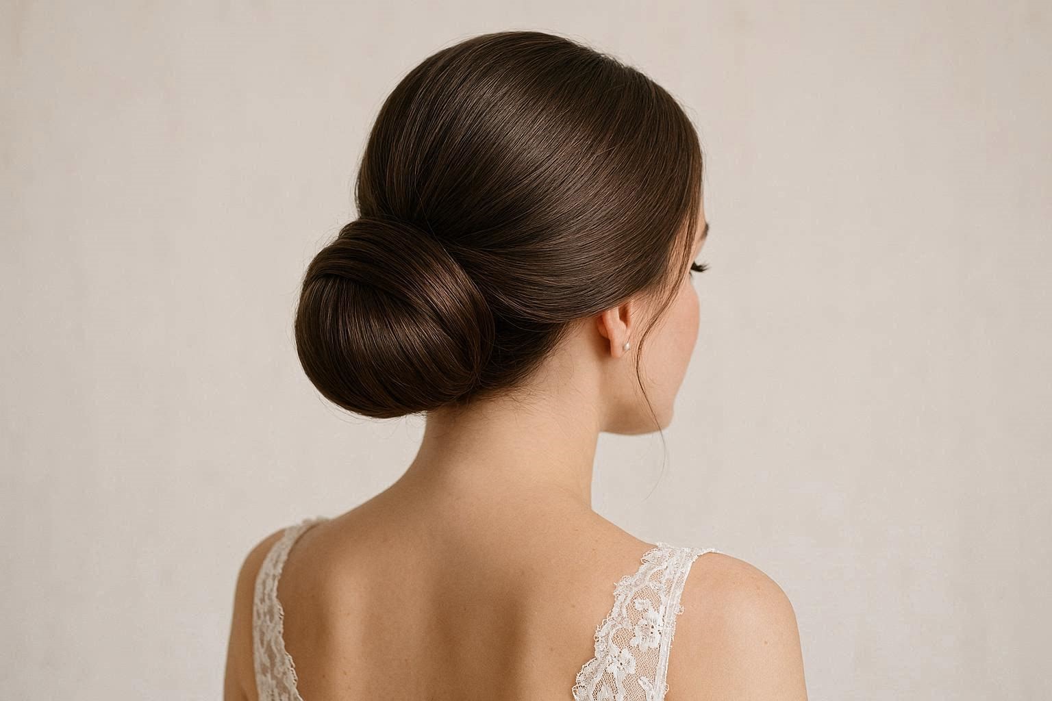 Classic Low Chignon 18 Dazzling & Fabulous Bridal Hairstyles for Your Wedding - 4 bridal hairstyle