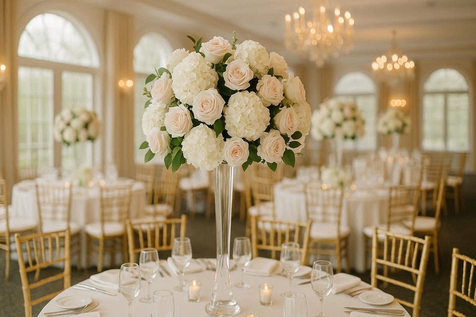 Classic Rose Hydrangea Centerpieces 17 Fabulous and Breathtaking Wedding Centerpieces - 4 centerpieces