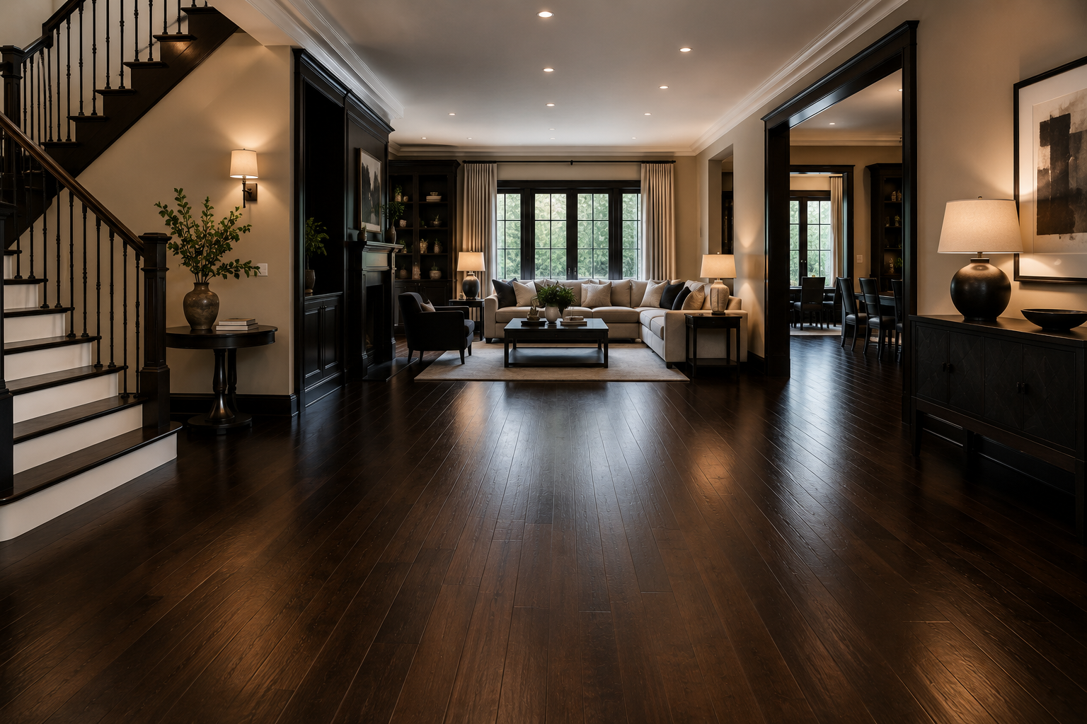 Top 17 Modern And Creative Ideas Of Flooring Designs 13 Dark Wood Flooring for a Rich and Elegant Look Top 17 Modern And Creative Ideas Of Flooring Designs - 13