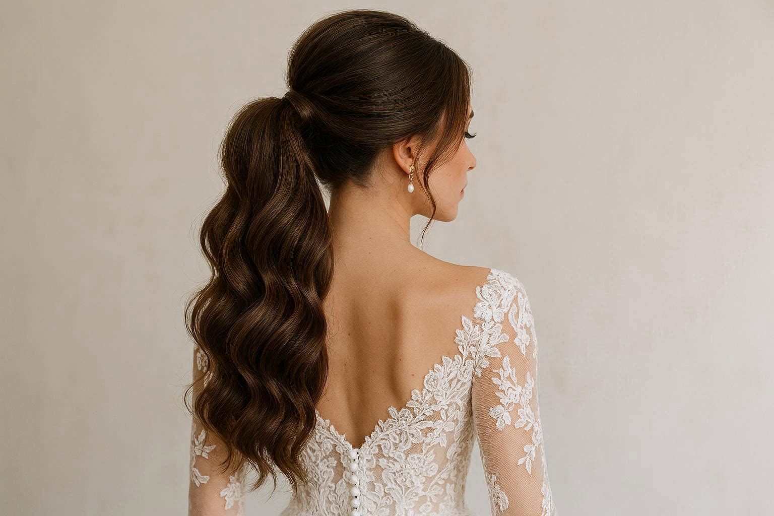 Elegant Bridal Ponytail 18 Dazzling & Fabulous Bridal Hairstyles for Your Wedding - 14 bridal hairstyle