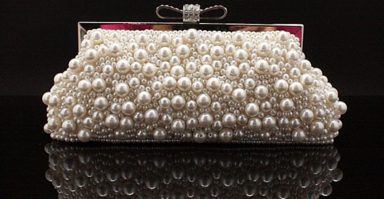 Fashion Beaded font b Evening b font Bags Imitation Pearls Embroidery Beads Clutch Handbags with Chain 50 Fabulous & Elegant Evening Handbags and Purses - formal decorated handbags and purses 1