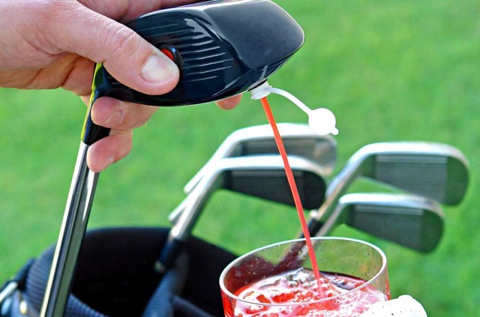 Unique golf club dispenser for drinks to make your daddy enjoy drinking while playing golf