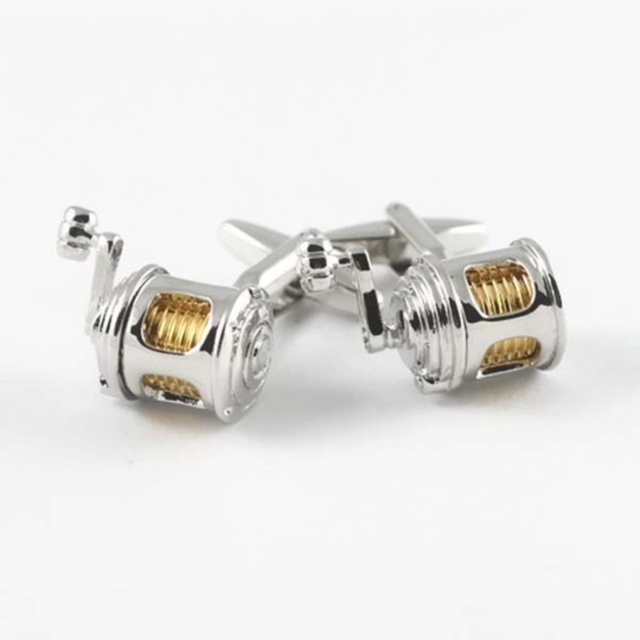 15 Fascinating & Unusual Christmas Presents 34 Fishing-Reel-Silver-Plated-Cufflinks