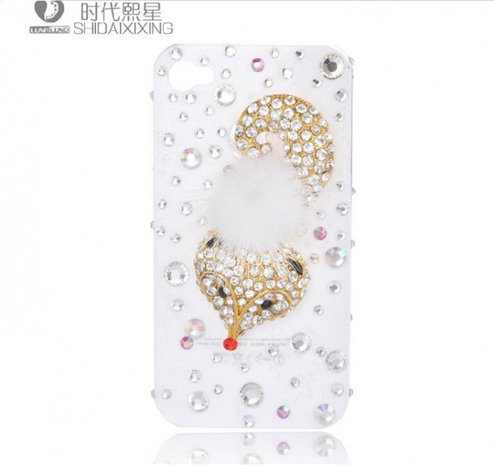 Fox-diamond-mobile-phone-luxury-cover-for-iphone4-accessories-for-iphone4g-case-for-iphone4s-case-free