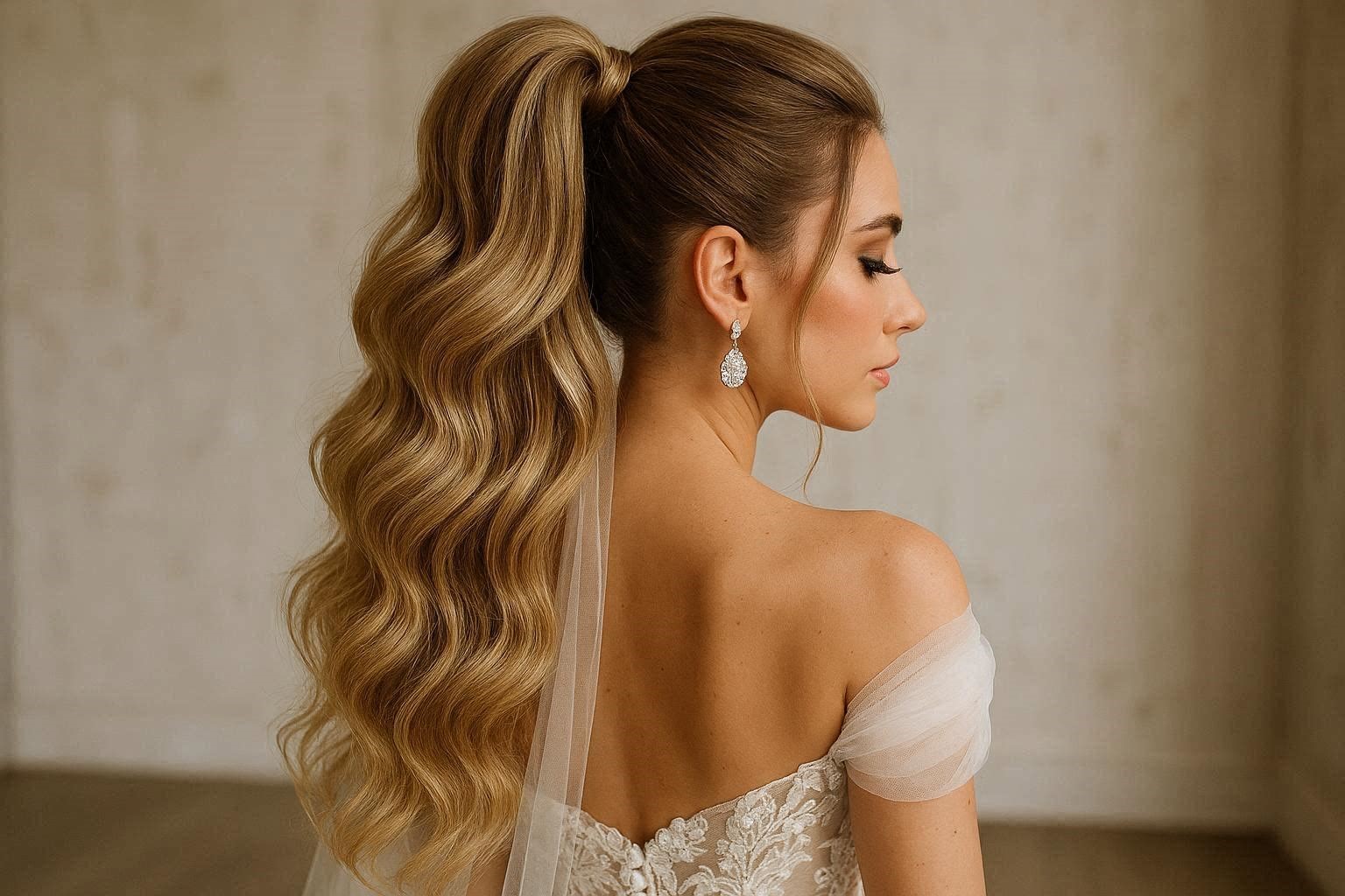 Glamorous High Ponytail 18 Dazzling & Fabulous Bridal Hairstyles for Your Wedding - 21 bridal hairstyle