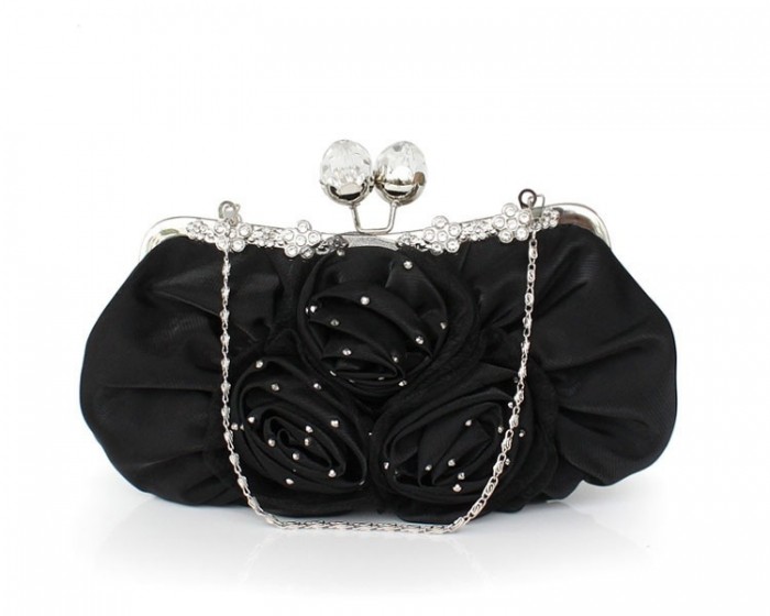InexpensiveEveningPursesSilkKissLockClosureDetachableSpecialOccasionForLessLS36673-2