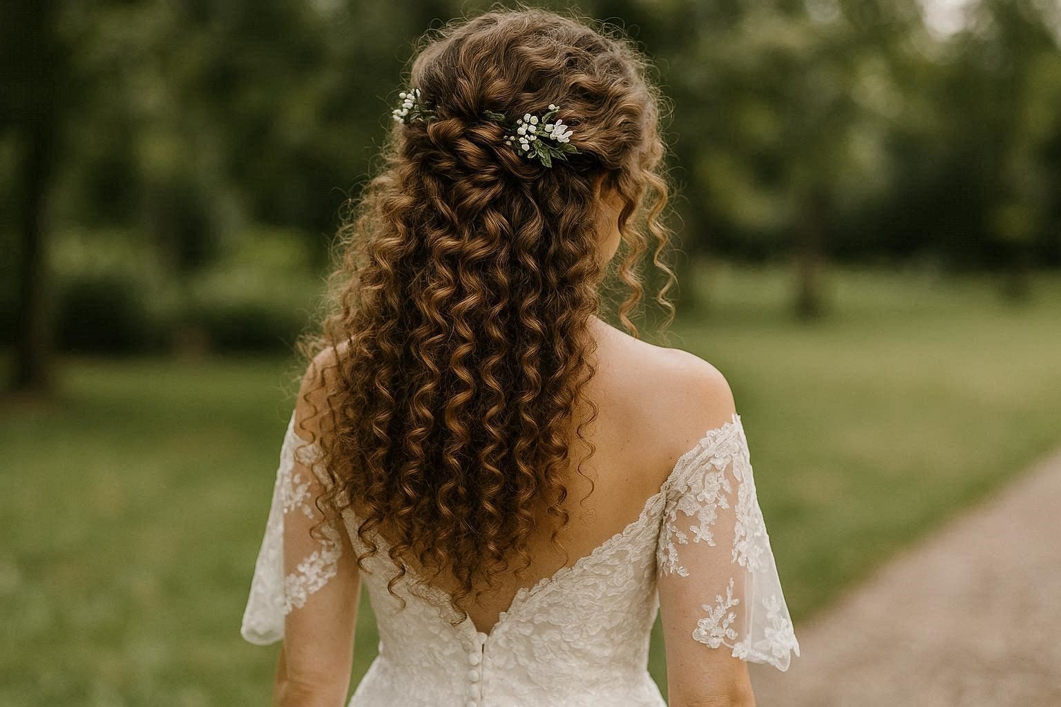 Natural Curly Bridal Hairstyle 18 Dazzling & Fabulous Bridal Hairstyles for Your Wedding - 17 bridal hairstyle