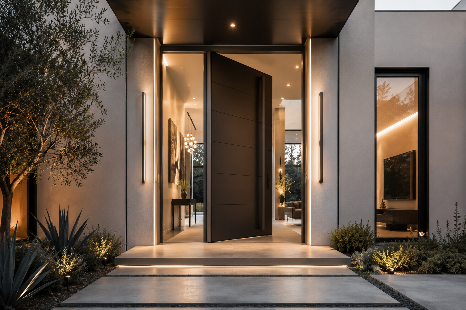 Pivot Front Door for a Luxurious Contemporary Statement 17 Designs To Choose From When Deciding On A Front Door - 9