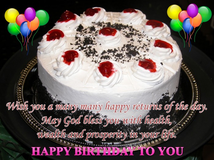 Wishing-you-birthday-with-yummy-cake 60 Mouth-Watering & Stunning Happy Birthday Cakes for You