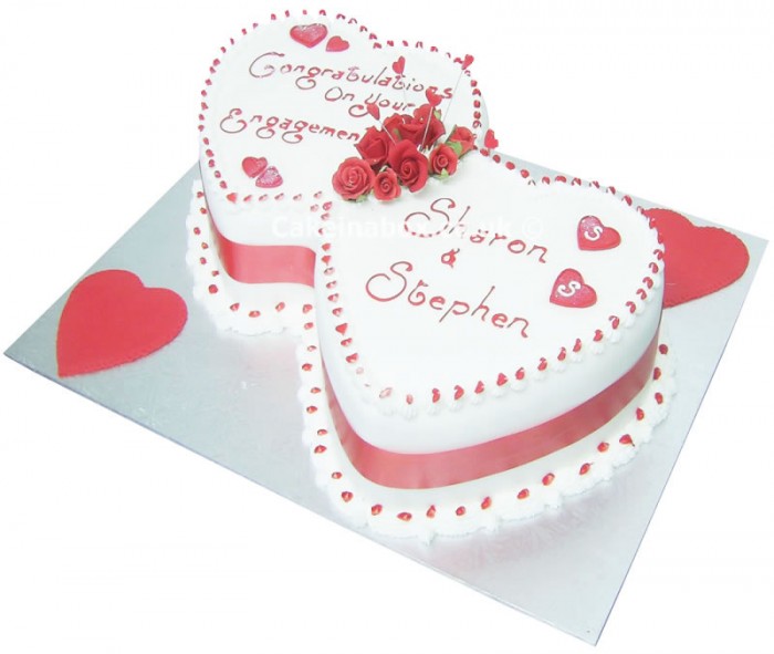 Engagement cakes with fabulous and dazzling decoration