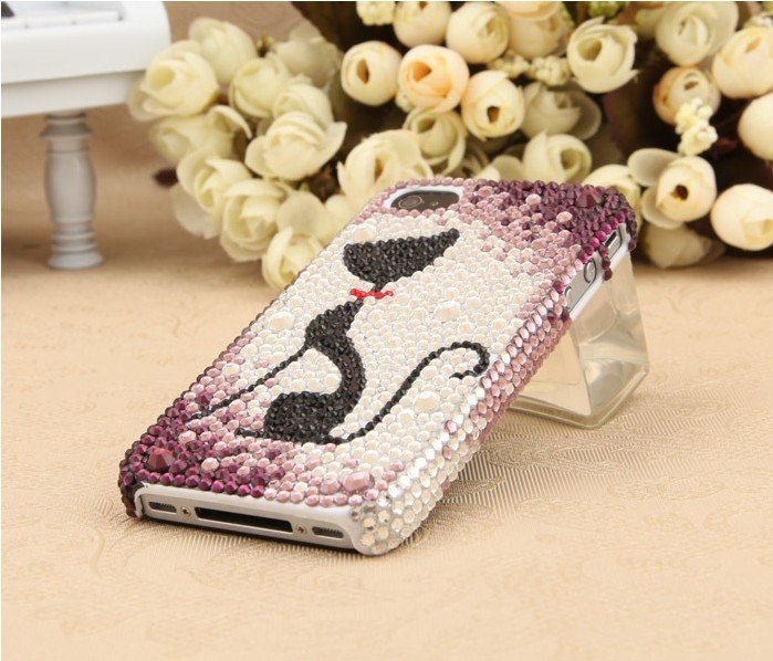 font-b-Kitten-b-font-diamond-mobile-phone-luxury-cover-for-iphone4-accessories-for-iphone4g 50 Fascinating & Luxury Diamond Mobile Covers for Your Mobile