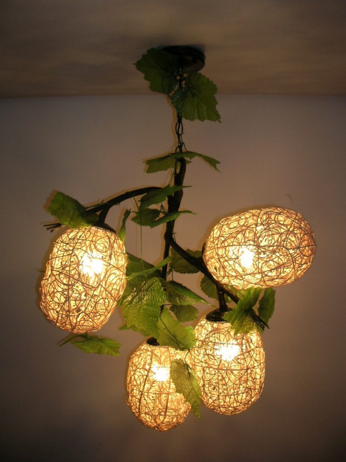 10 Fabulous Homemade Gifts for Your Mom 58 free-shopping-Combination-rustic-pendant-light-handmade-rattan-decoration-lamps-4-heads