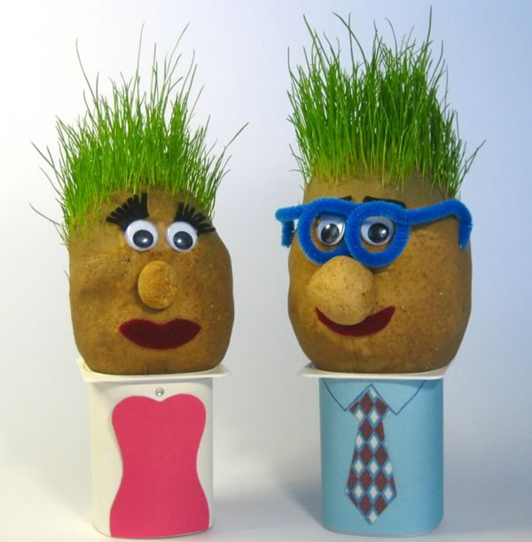10 Fabulous Homemade Gifts for Your Mom 38 grass-heads-couple-600x611