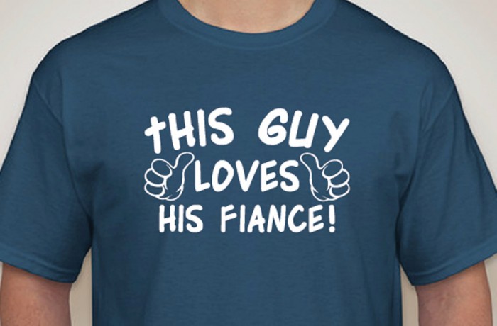 Personalized engagement T-shirt for men