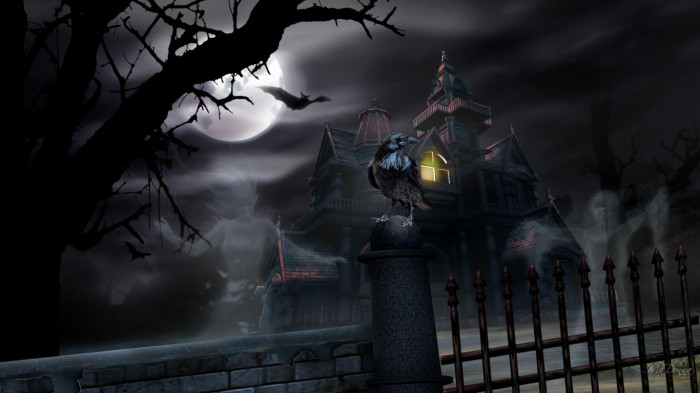 Oh My God! Did You Hear Such a Scary Voice Before? 5 spring-night-halloween-haunted-house-raven-tree-free-hd-85136