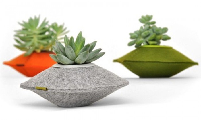 unusual-colorful-planters-of-recycled-felt-1 15 Fascinating & Unusual Christmas Presents