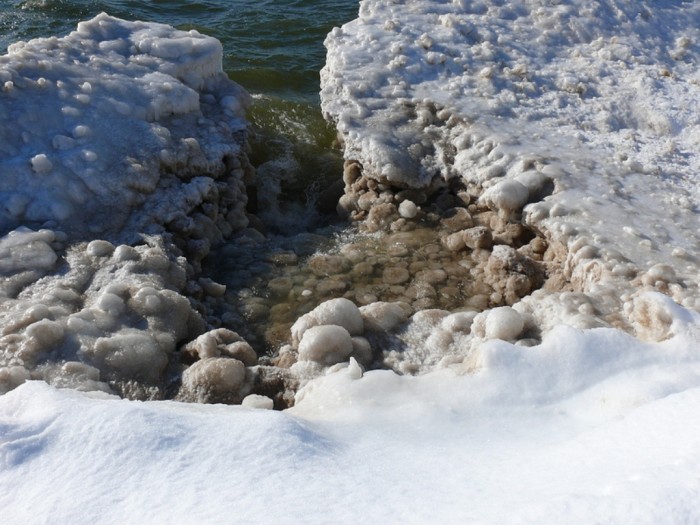 Massive Ice Boulders Found In A Huge Number On Lake Michigan Shore