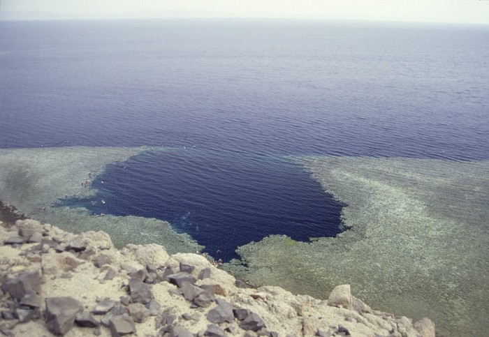The Blue Hole which is nicknamed as "The World's Most Dangerous Dive Site"