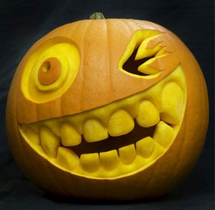 Pumpkins that are presented in several funny shapes that are really attractive
