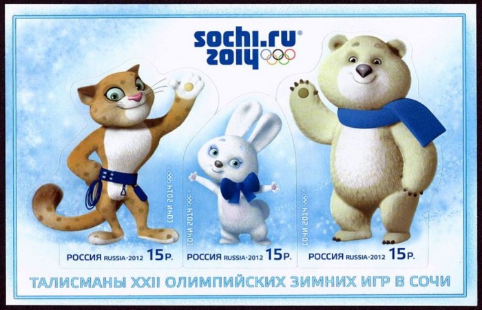 The Countdown to Sochi Winter Olympics Has Started 27 Stamps_of_Russia_2012_No_1559-61_Mascots_2014_Winter_Olympics