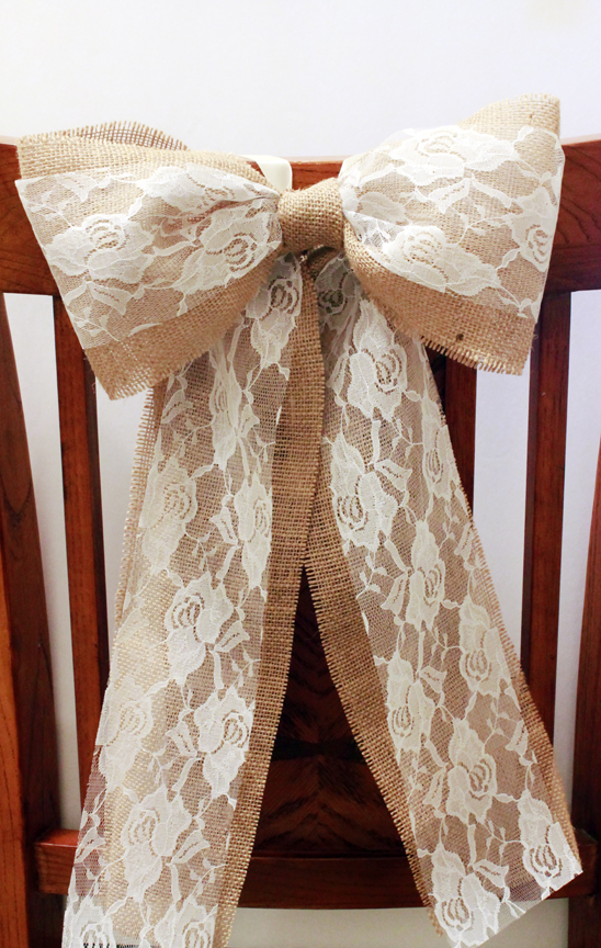 burlap-and-Lace-rustic-pew-bow4-2fb8c712fe15282caf352082d78ed232 47+ Creative Wedding Ideas to Look Gorgeous & Catchy on Your Wedding