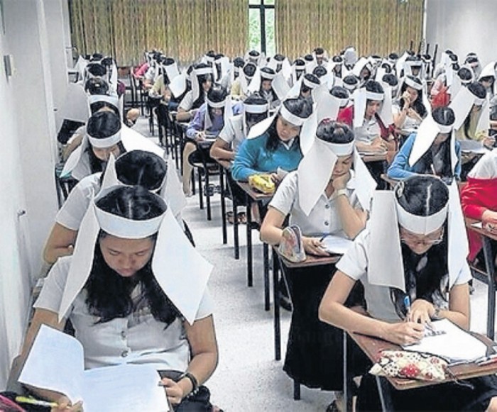 Unbelievable & Creative Methods for Cheating on Exams 40 o-CHINA-EXAMS-BLINKERS-facebook