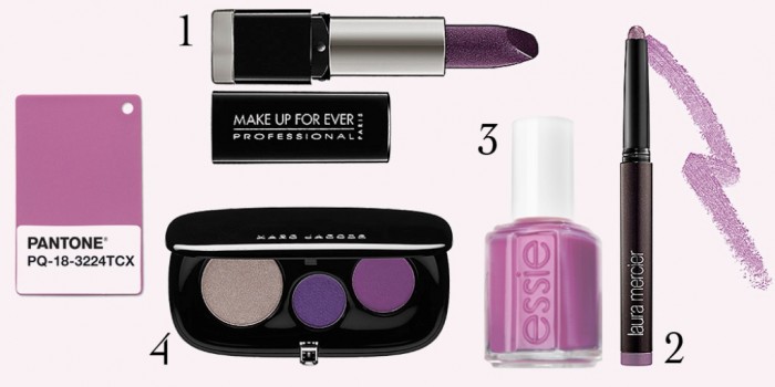 Top 10 Latest Beauty Trends That You Should Try 9 2-pantone-radiant-orchid-makeup-with-numbers