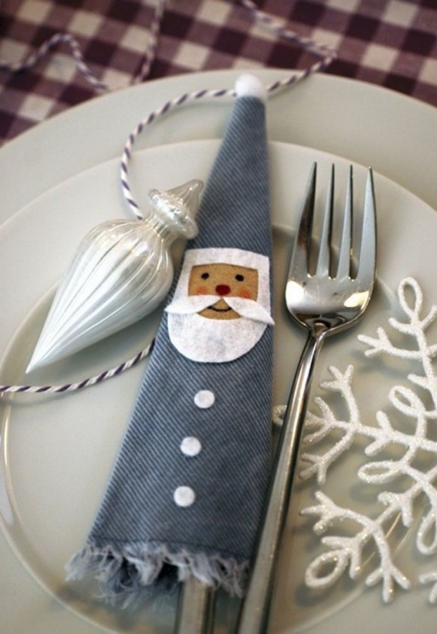 2013 fun christmas cutlery decorcreative christmas cutlery santa holder decor idea table decor for -f96920