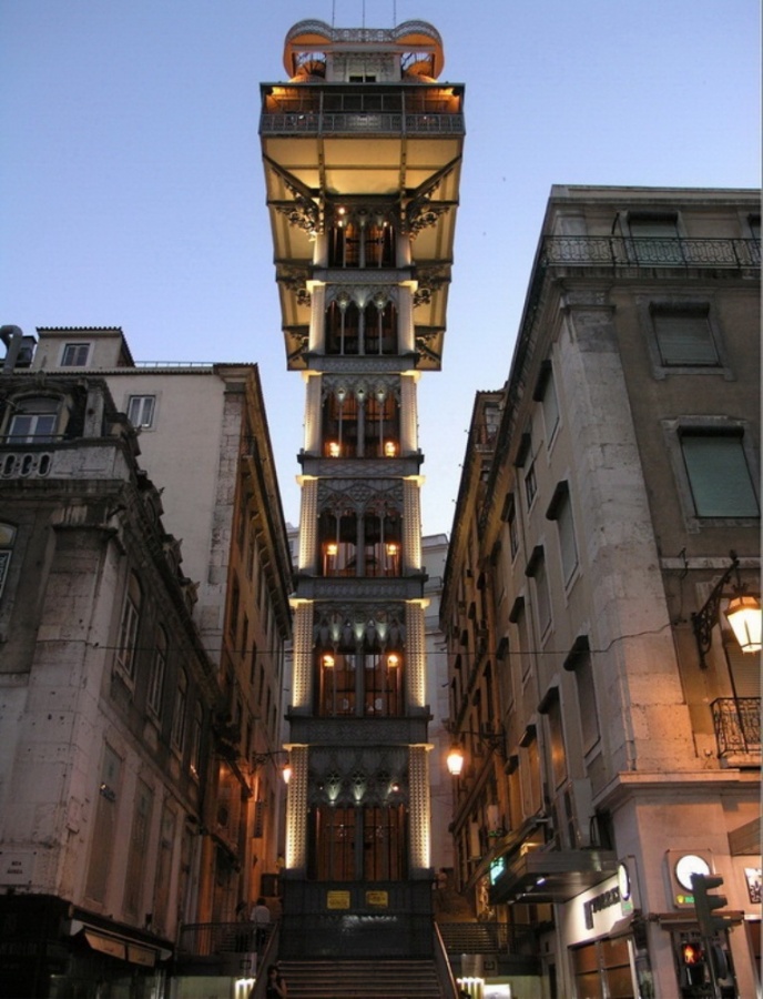 Santa Justa Lift that is situated in Lisbon, Portugal. The elevator was constructed in 1902 and it is 426 feet long. 