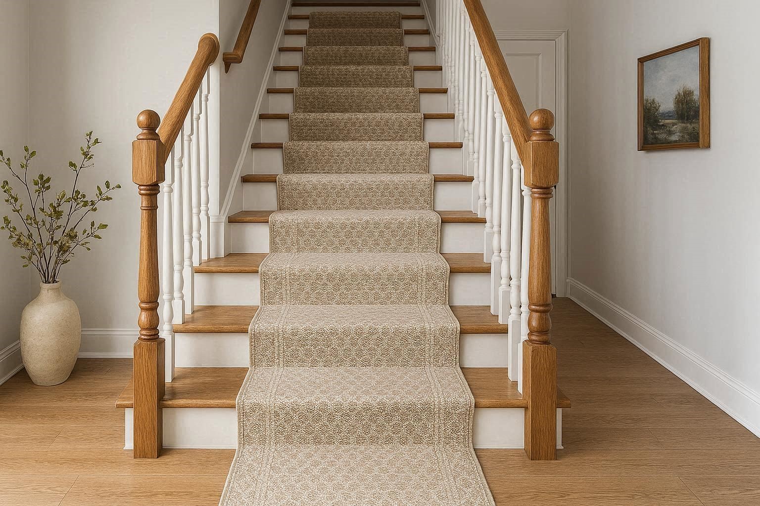 How to Turn Your Old Staircase into a Decorative Piece 9 Add Warmth with Wood Treads and Stair Runners How to Turn Your Old Staircase into a Decorative Piece - 9 old staircase