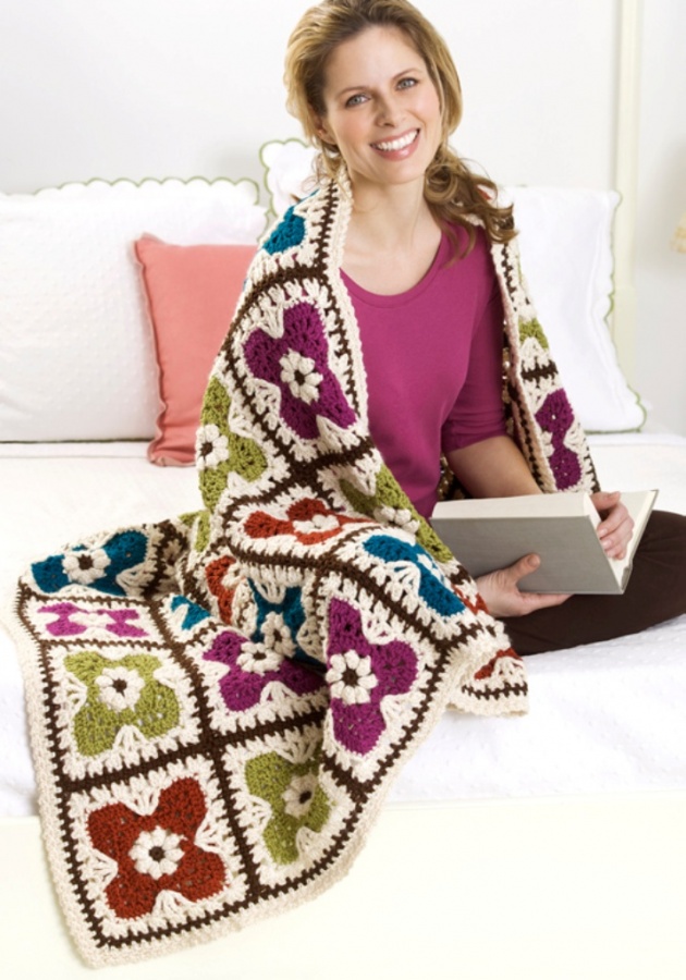 Crochet-Flower-Afghan 10 Fascinating Ideas to Create Crochet Patterns on Your Own