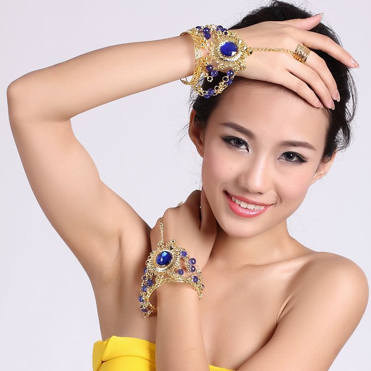 65 Hottest Hand Back Jewelry Pieces 37 Free-Shipping-Belly-dance-bracelet-big-diamond-ring-jewelry-accessories-set-decoration-hand-chain-ring-braceletarm