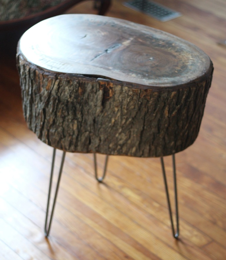 How to make a tree stump table