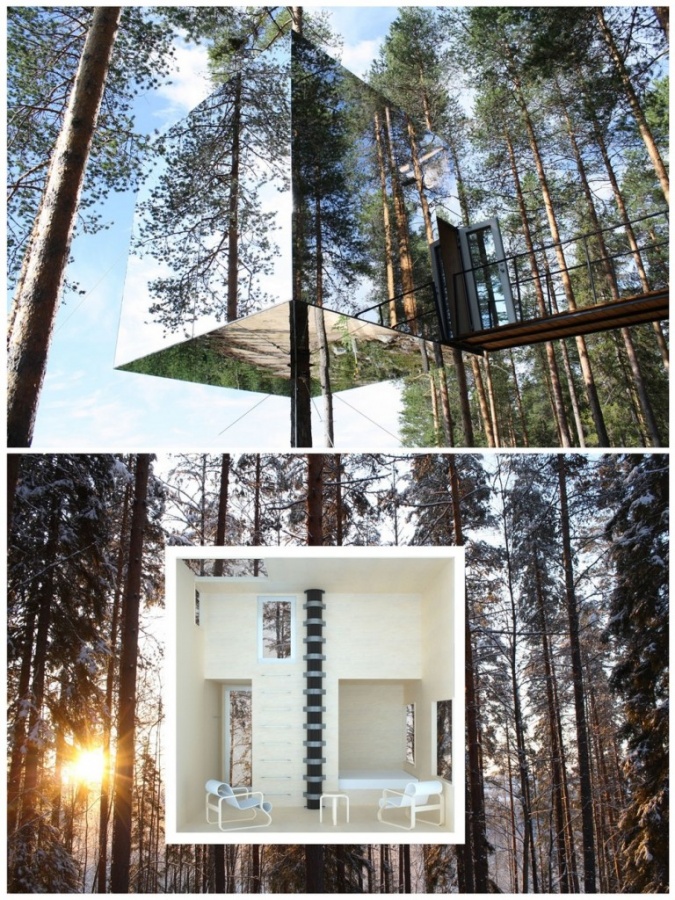 Mirrorcube-TreeHotel-in-Sweden Top 30 World's Weirdest Hotels ... Never Seen Before!