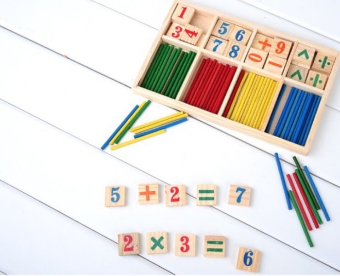 New-Children-wooden-arithmetic-font-b-math-b-font-font-b-toys-b-font-number-stick