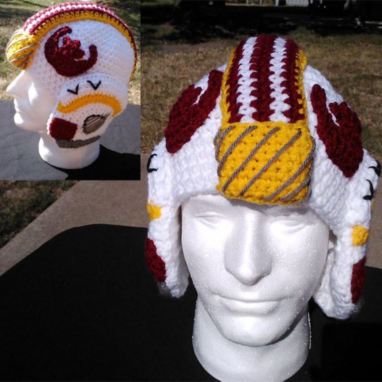 Star-Wars-X-Wing-Crochet-Helmet-Hat 10 Fascinating Ideas to Create Crochet Patterns on Your Own