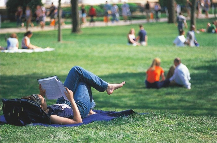 Student-studying-on-lawn 15 Study Tips for Better Test Taking & Getting Higher Grades