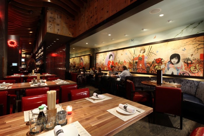 Stunning Decoration of Japanese Restaurant Modern  Attractive Japanese Restaurant Modern Design Wooden Floor Beautiful Wallpaper