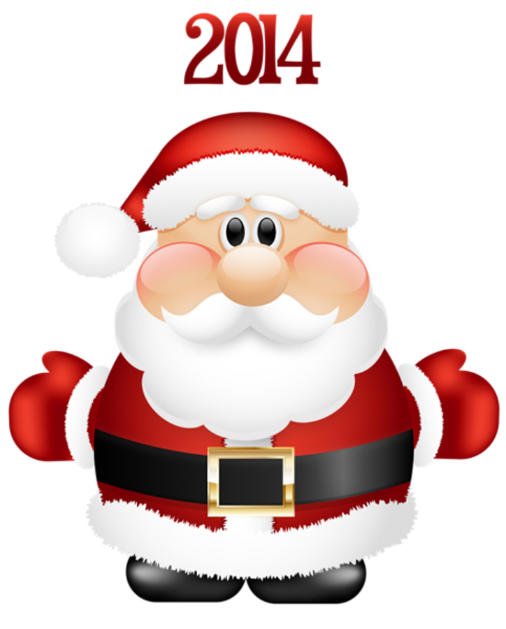 Transparent Cute Santa Claus 2014 PNG Clipart