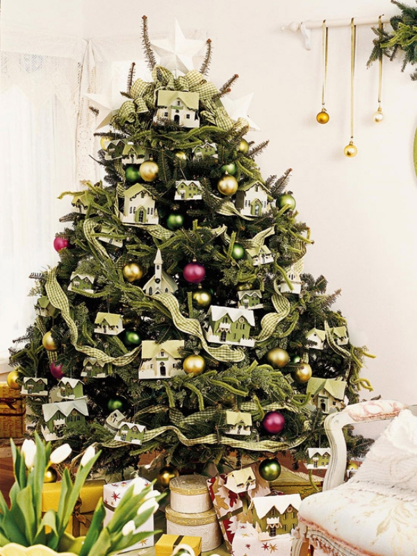 Wonderful-miniature-village-Christmas-Tree 79 Amazing Christmas Tree Decorations