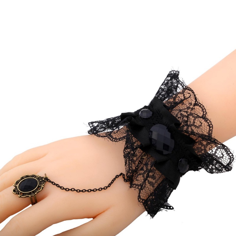 65 Hottest Hand Back Jewelry Pieces 21 Yazilind-Jewelry-font-b-Charming-b-font-Black-font-b-Fabric-b-font-font-b-Bracelet
