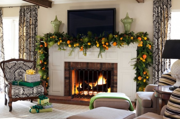 cool-design-ideas-fresh-natural-colorful-christmas-mantel-decoration-ideas-beautiful-christmas-home-decoration-ideas 65+ Dazzling Christmas Decorating Ideas for Your Home in 2020