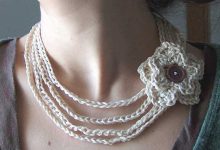 cotton crochet flower necklace Stunning Crochet Patterns To Decorate Your Home & Make Accessories - 9 teach your child to read